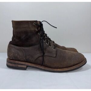 Oak Street Bootmakers Mens 13 Trench Ankle Boots Snuff Waxy Mohawk Derby Brown